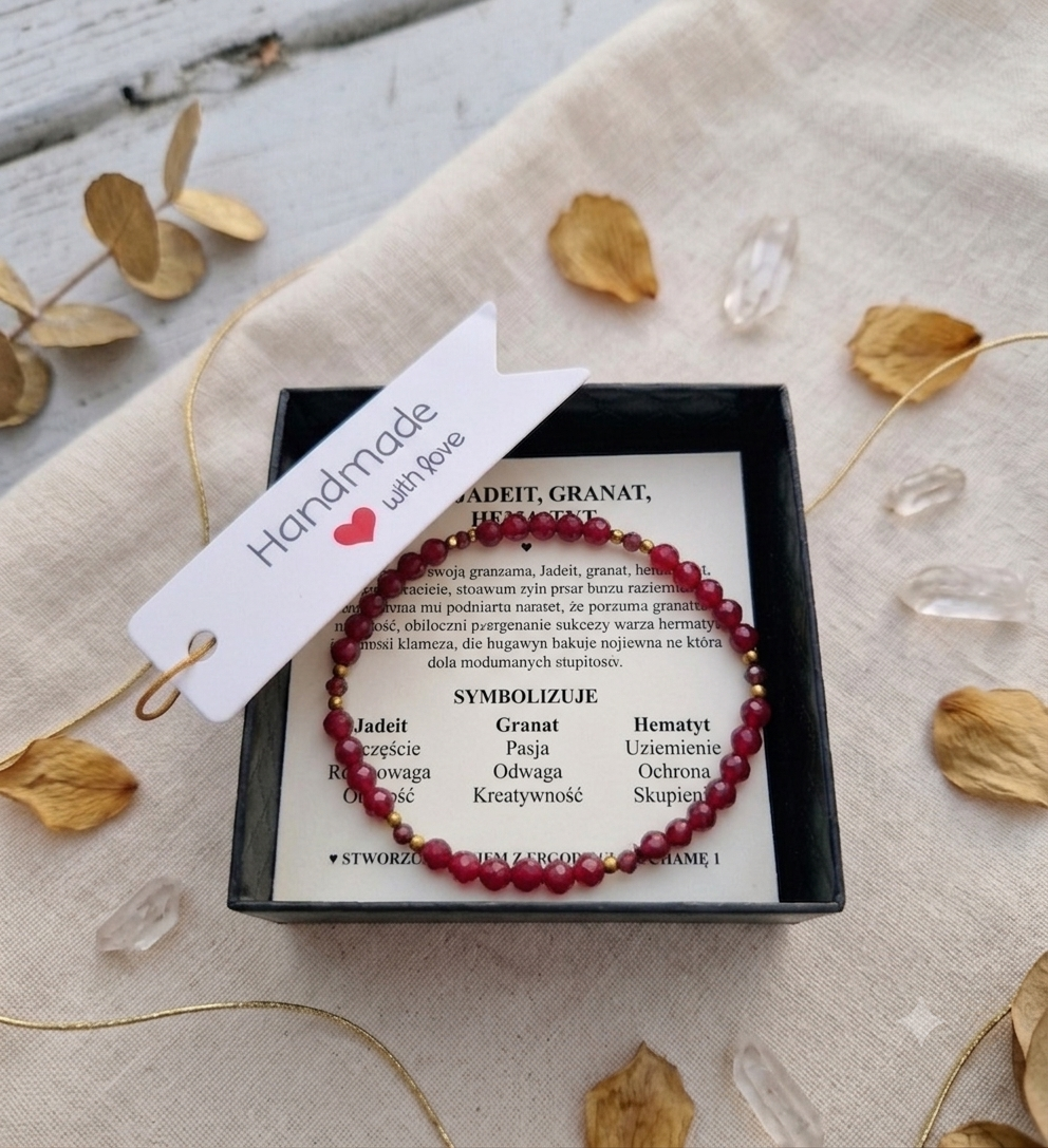 Jadeit, Granat i Hematyt